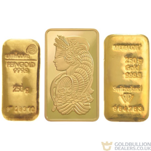 250 Gram Gold Bar
