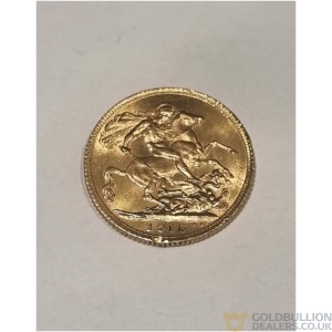 1915 Gold Sovereign - King George V - London