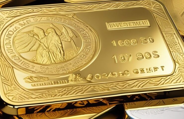 1 oz gold bar investment concept