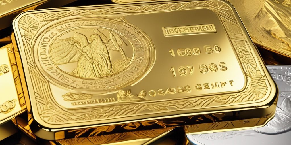1 oz gold bar investment concept