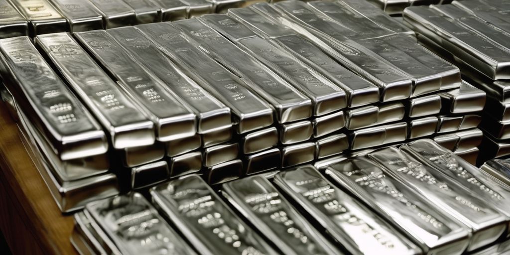 silver bars on a sales counter